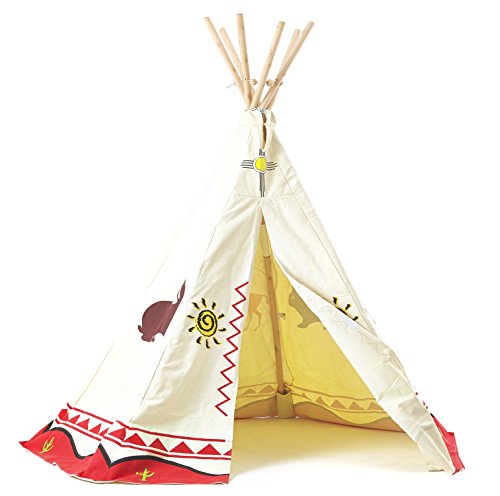 Garden-Games-3025-Kinder-Wigwam-Spiel-Zelt-Tipi-traditionelle-Wild-West-Cowboys-und-Indianer-Design-0