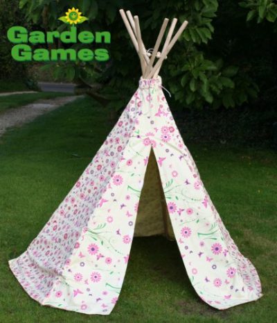 Garden Games Spielzelt für Mädchen mit Blumen und Schmetterlingen
