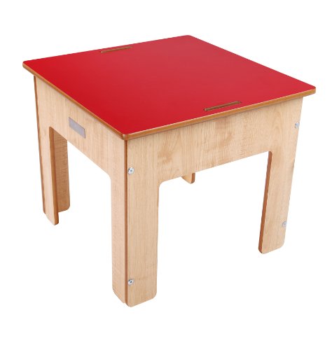 Little-Helper-FPT01-2-3-in-1-Funpit-Kinder-Spiel-und-Sandtisch-mit-umkehrbarer-Kreidetafel-naturrot-0