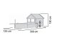 Karibu Kinderspielhaus Hobbit mit Pirat Set natur